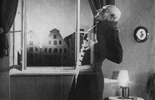 Max Schreck as the Vampire Count Orlok in FW Murnau's Nosferatu