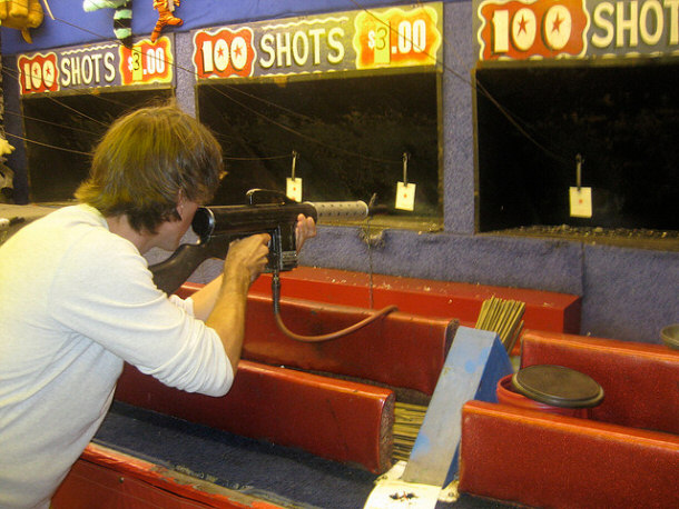 Shoot the Star Carnival Game with a BB gun