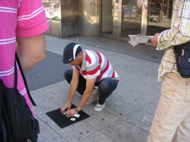 Sleight of Hand Employs After Image in Magic Tricks as Well as in Illegal Shell Games