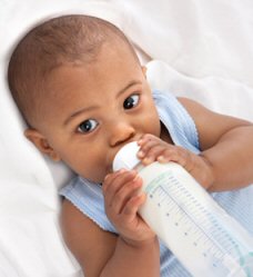 baby drinking milk