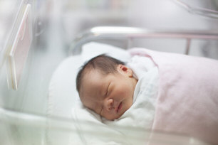 Newborn infant sleeping