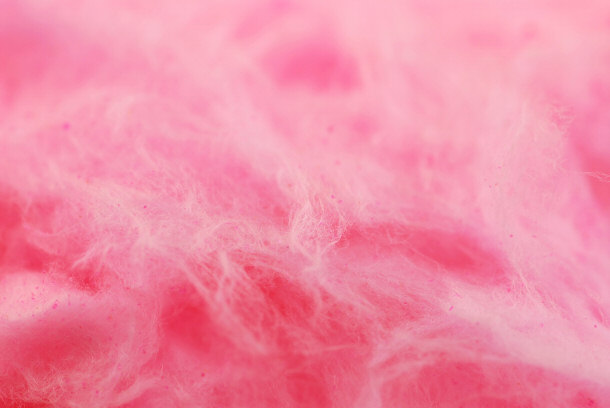 Cotton candy up close