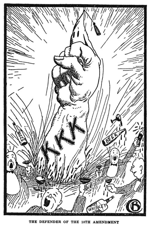 Pro-Prohibition Cartoon by the Ku Klux Klan