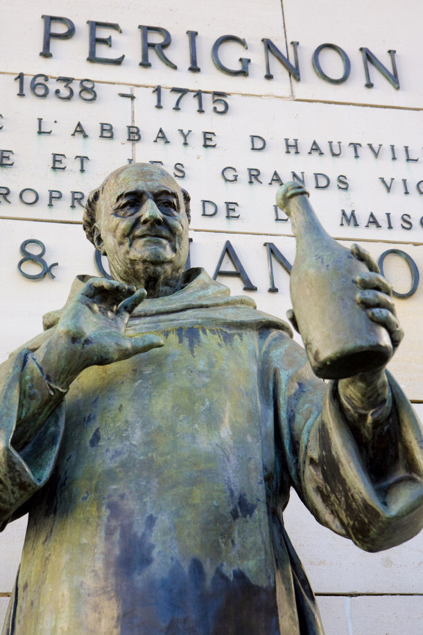 Dom Perignon Statue Epernay - Champagne Region, France