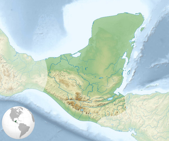 Map Showing Extent of Mayan Civilzation