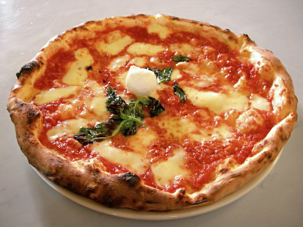 Authentic Neoplitan Pizza Margherita from Naples, Italy