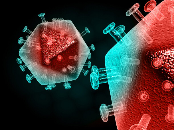 Digital Composite of a Virus 