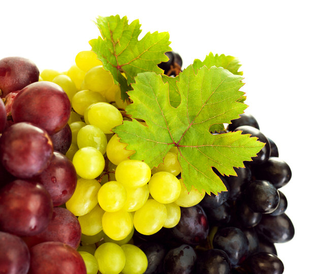 purple green red grapes organic