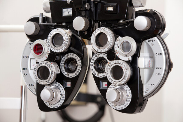 Close-up of Eye Examination Equipment