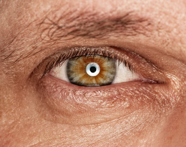 closeup of human eye