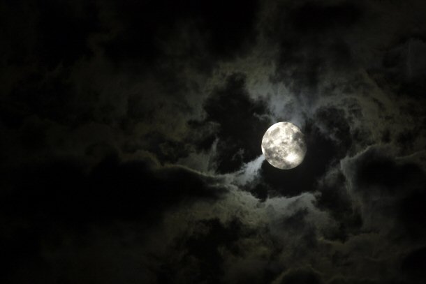 While there is always the monthly full moon in October, it rarely occurs on Halloween. 