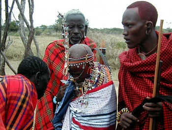 Maasai Bride Getting Spat On