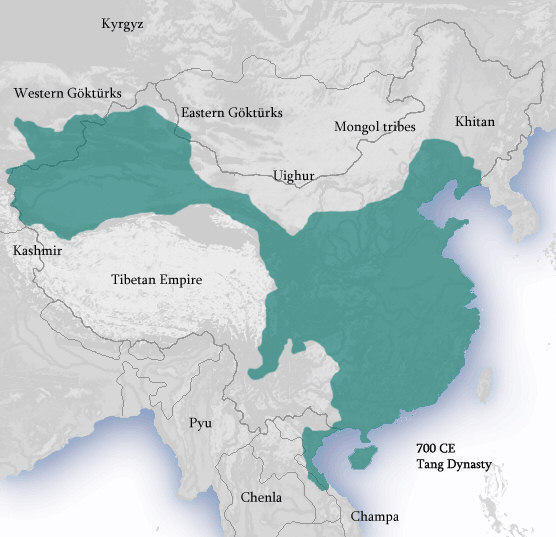 Tang Dynasty in 700 AD