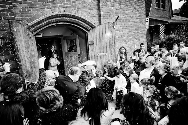 Greek Wedding with Guests Throwing Rice