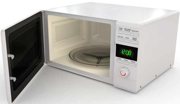 microwave used for sanitizing sponges