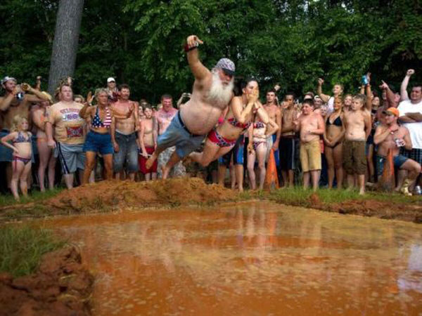 Redneck swan diving