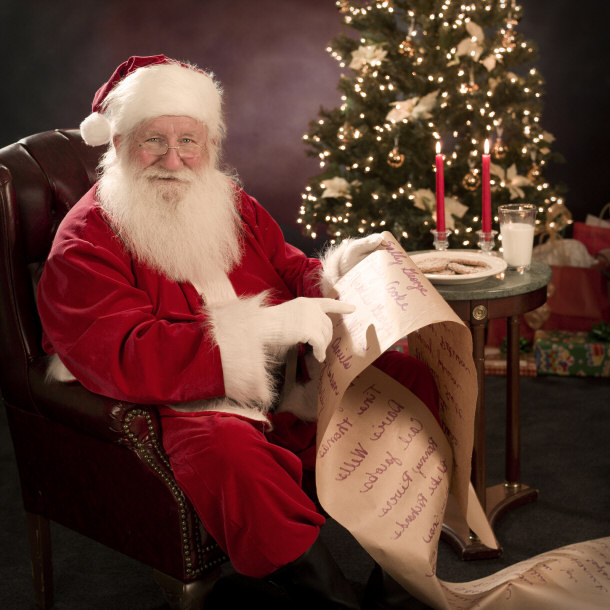 santa checking his list