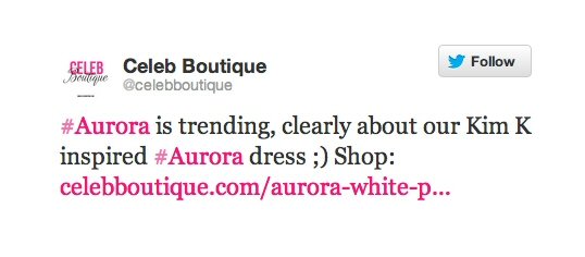 CelebBoutique is an online fashion store that specializes in celebrity inspired fashion and it regularly keeps up to date with celebrity news but the company apparently hasnt been so concerned with other kinds of news events.
