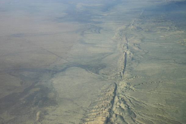 Aerial View of San Andreas Fault in the Carrizo Plain