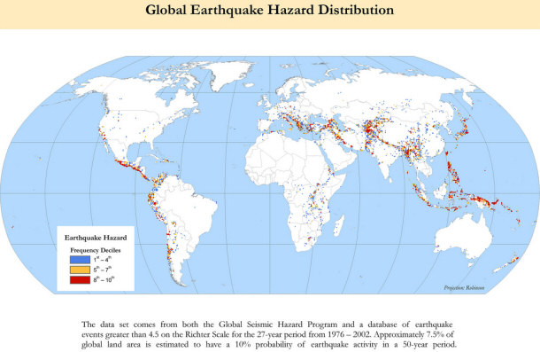 global eathquake hazard distribution