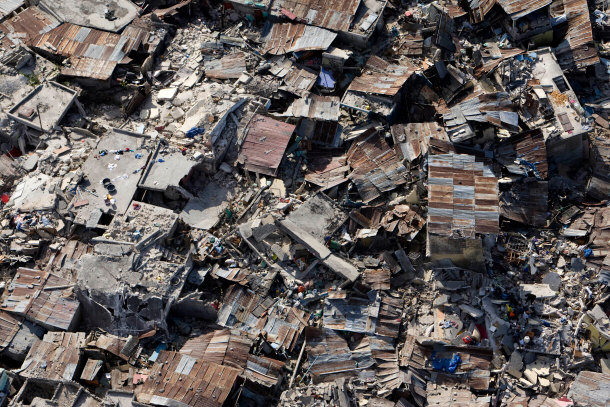 Poor Neighborhood After a 7 Plus Rocked Haiti in 2010
