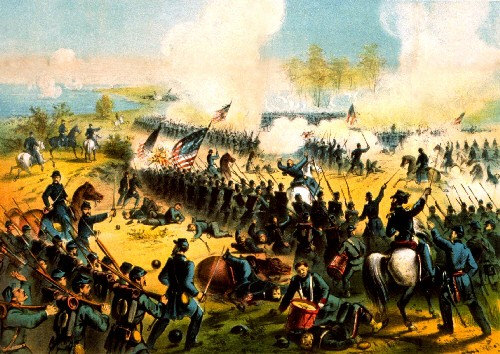 Depiction of the Battle of Shiloh