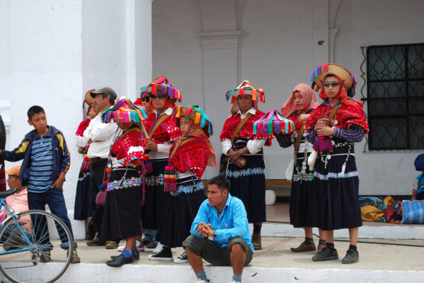 Tzeltal Dancers Performing at the Municipal Palace in San Cristobal, Chiapas, Mexico