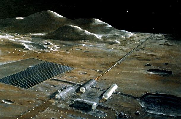 Artist Rendering of a Future Lunar Colony