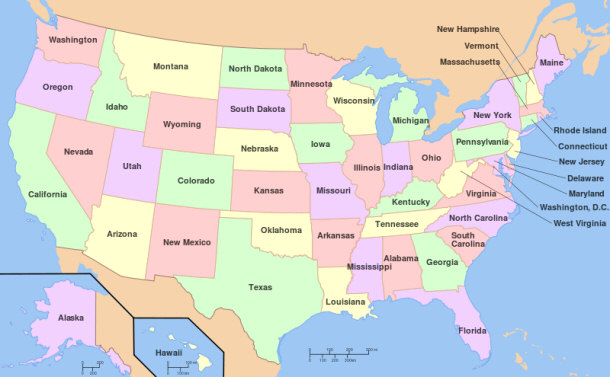 map of the united states