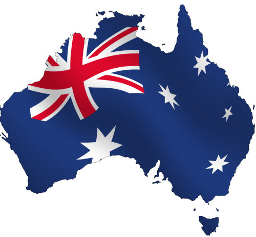 australia and map