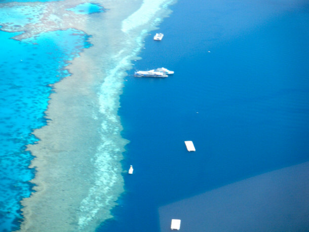 Aerial View of Great Barrier Reef