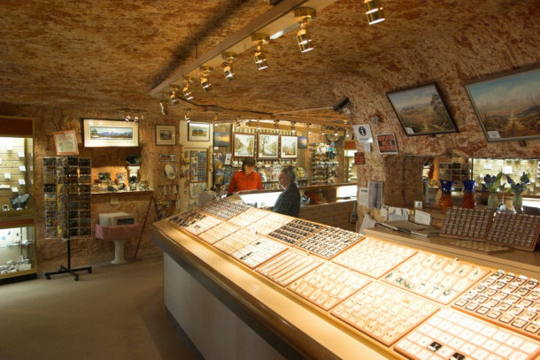 Inside an Underground Jewelry Shop in Coober Pedy