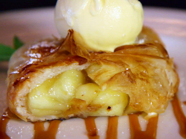 German Apfelstrudel with Ice Cream