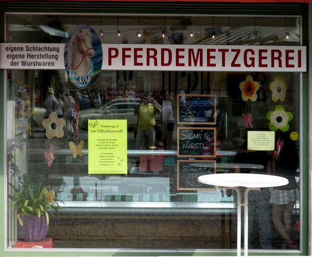 Horse Butcher in Germany Located in Old Munich