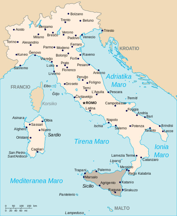 map of italy