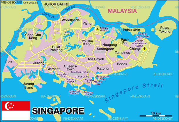 map of singapore