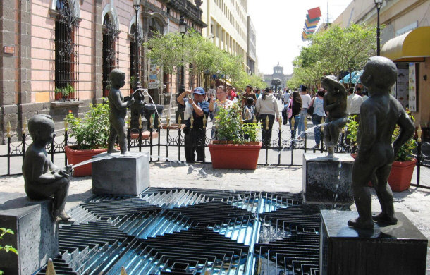 Four Boys Fountain Located in the Heart of Guadalajara