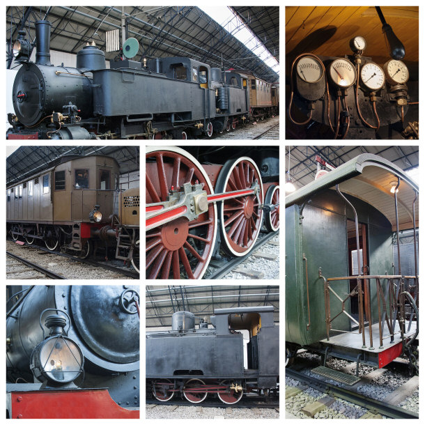 Old train collage