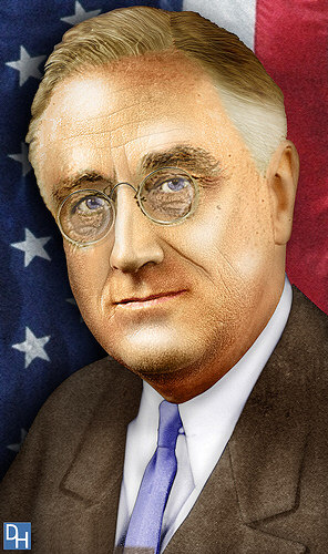 Franklin Delano Roosevelt by DonkeyHotey, on Flickr