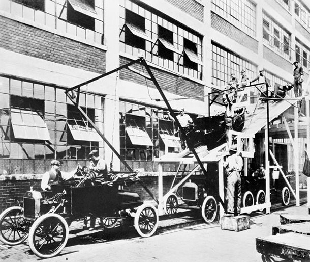 Assemble Line at Ford Motor Company in 1913