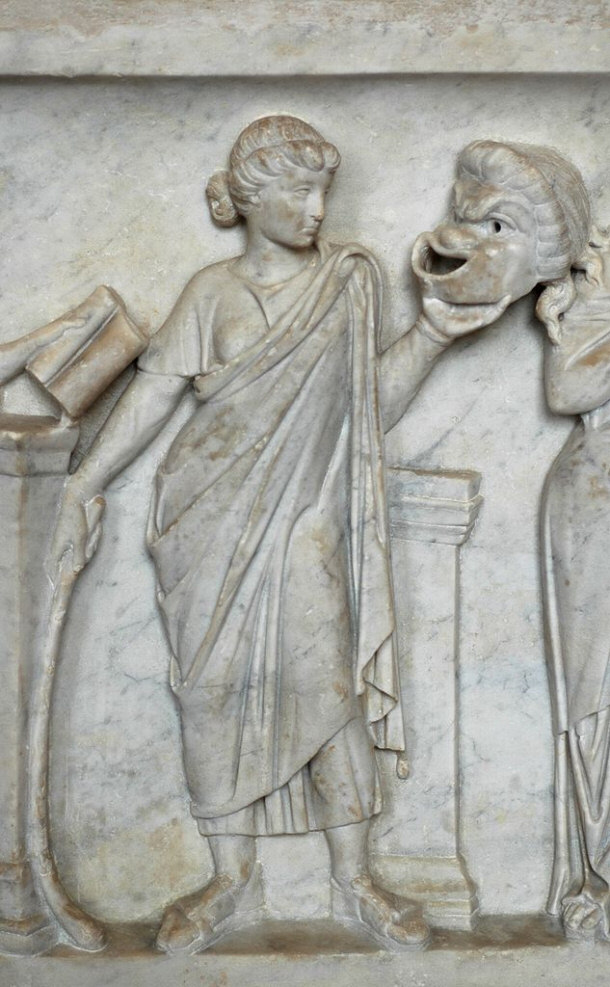 Thalia, Muse of Comedy, Holding a Comic Mask
