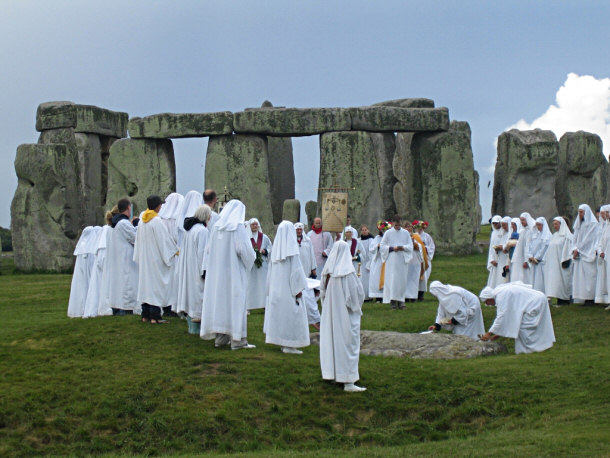 Druids Celebrating at Stonehenge - Example of Neopaganism at Another Historic Site: