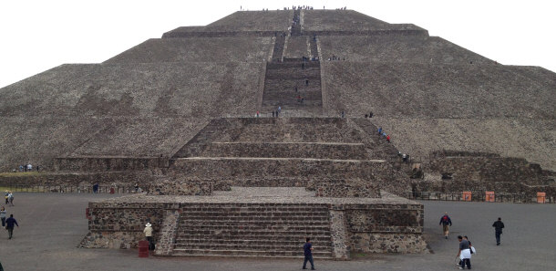 Pyramid of the Sun at Teotihuacan Outside of Mexico City, Mexico:
