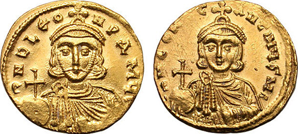 Leo III the Isaurain Pictured to the Left, Constantine V Pictured to the Right