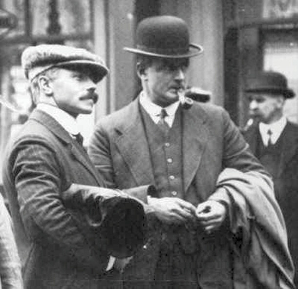 Charles Lightoller (Left) and Herbert Pitman After the Sinking