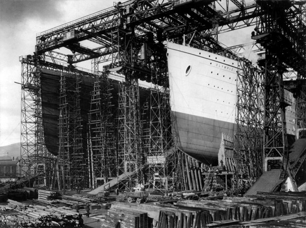 RMS Titanic and RMS Olympic in Dry-dock