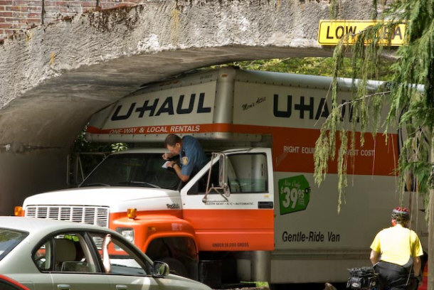 U Haul Ignoring low clearance sign