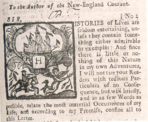 Third Dogood Essay Published by New England Courant