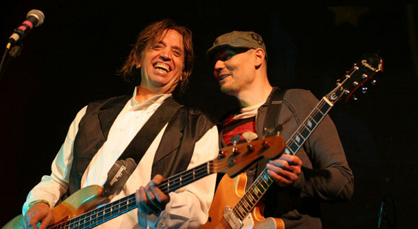 Billy Corgan to the right Pictured With Mark Tulin