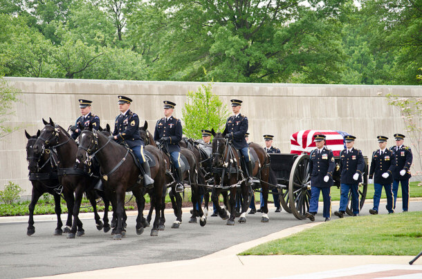 Caisson Used in U.S. Military Burial